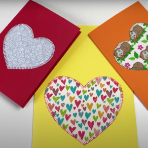 MOLDE cartão costurado