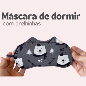 MOLDE máscara de dormir com orelhas de gatinho