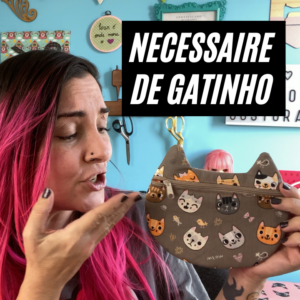 MOLDE necessaire gatinho 3 tamanhos