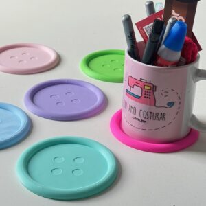 Botão porta copo e caneca